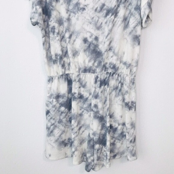 New! Gilli Tie Dye Jersey Short Sleeve Stretchy Comfy Lounging Casual Romper - Picture 8 of 16